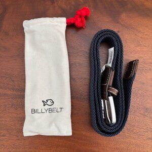 Billybelt Men's Navy Braided Belt Size 2 NWT